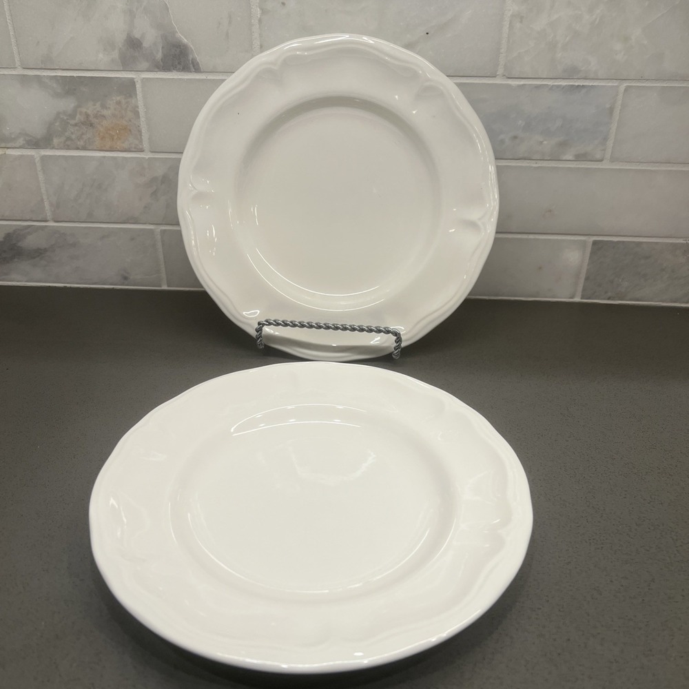 2 Yamaka Kentshire Japan bread/salad Plate Vintage Cream/Bone/White